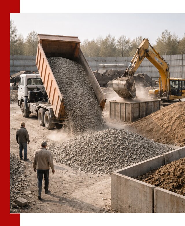 Доставка нерудных материалов с погрузкой и разгрузкой в Вязниках