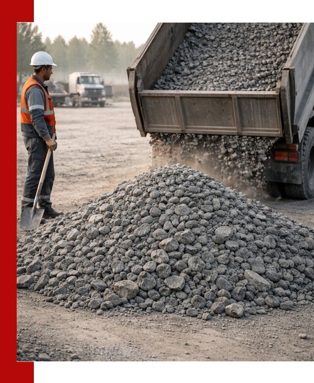 Гранитный щебень фракции 100–201 для строительства в Вязниках