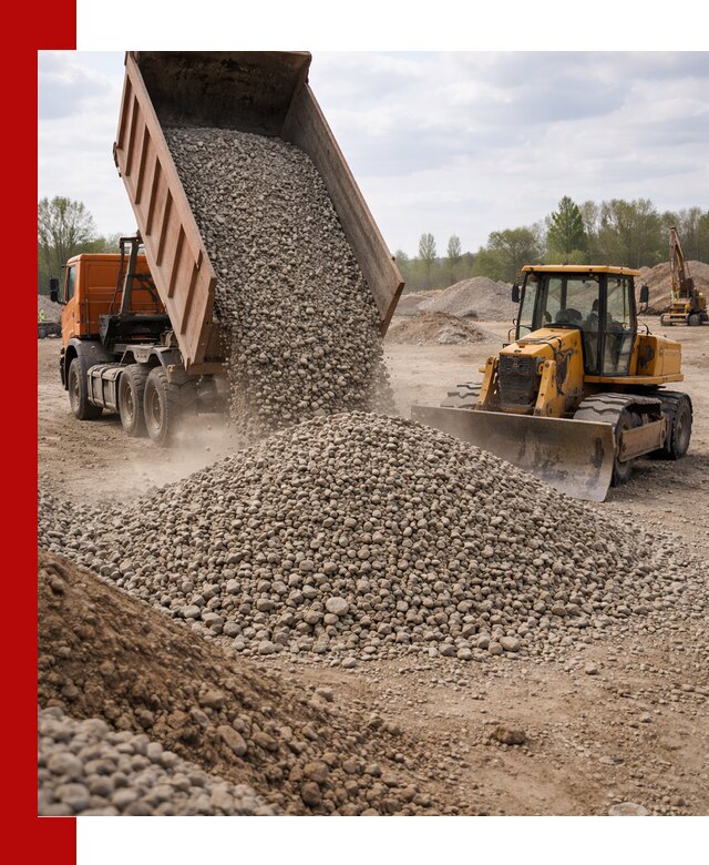 Доставка гравийного щебня фракции 40-70 в Вязниках