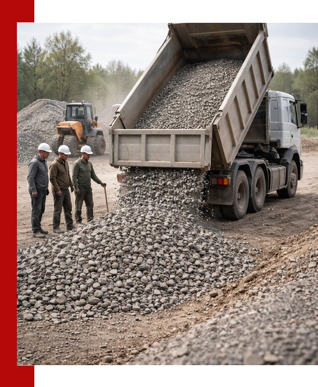 Доставка гравийного щебня фракции 70-120 в Вязниках