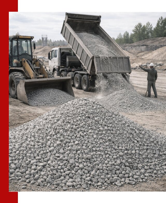 Доставка известнякового щебня фр. 5–20 в Вязниках
