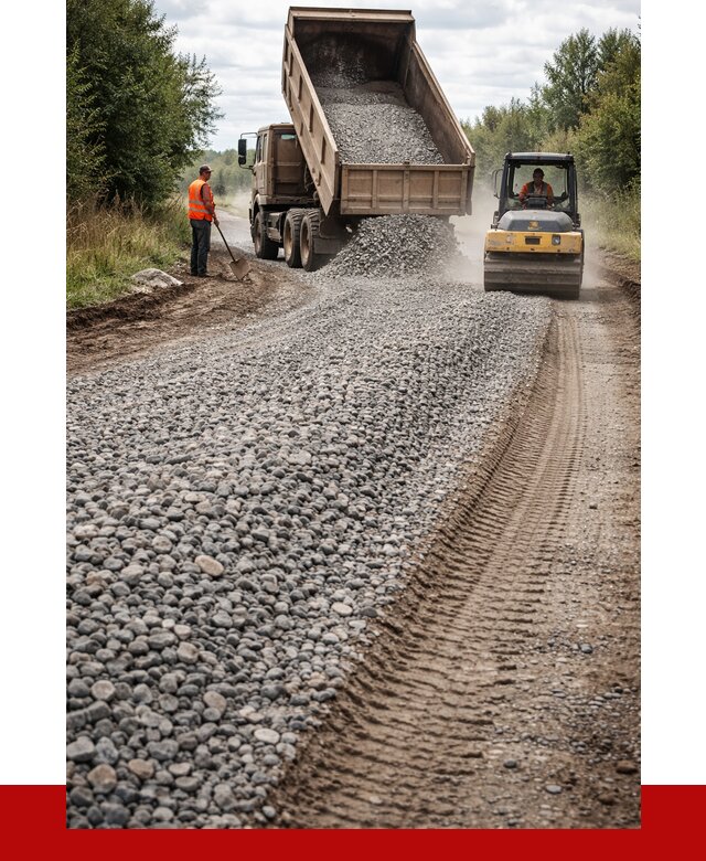 Щебень для отсыпки дороги в Вязниках от 2884 р. ПРОНЕРУДВзн