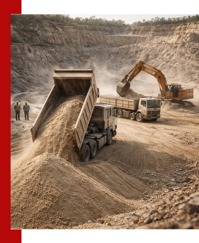 Карьерный песок навалом с доставкой в Вязниках