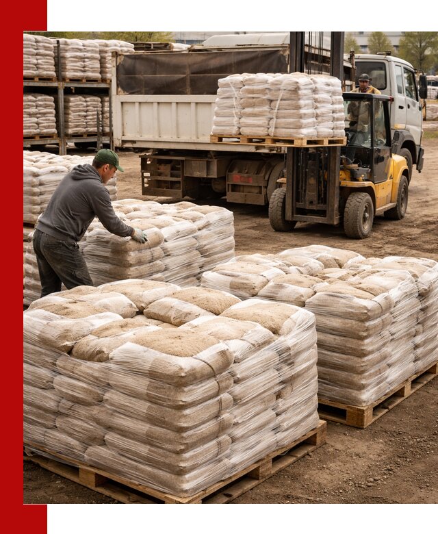 Карьерный песок в мешках с доставкой в Вязниках