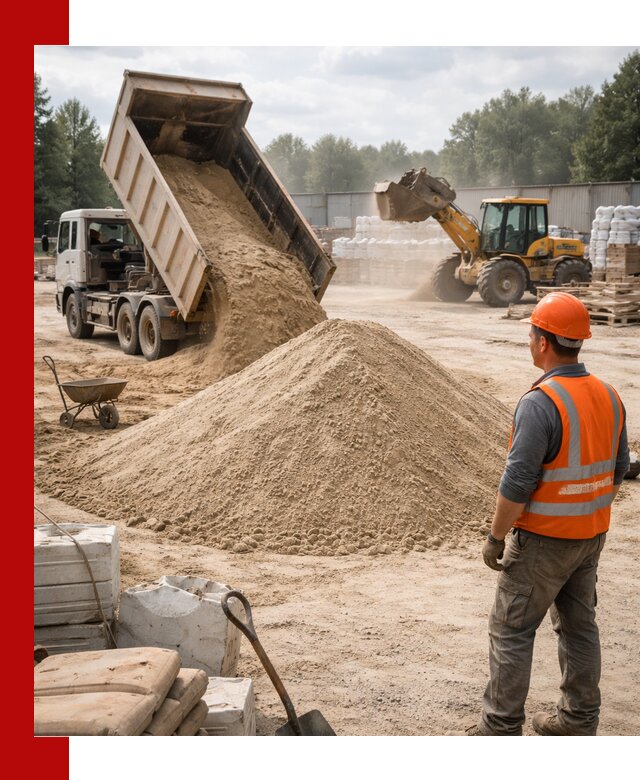 Доставка строительного песка с самосвалом в Вязниках