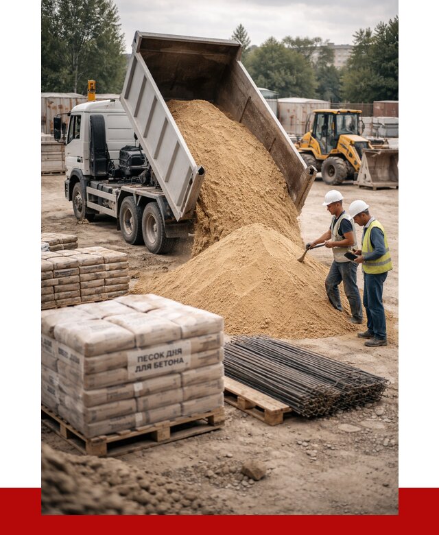 Песок для бетона в Вязниках от 2671 р. с доставкой, ПРОНЕРУДВзн