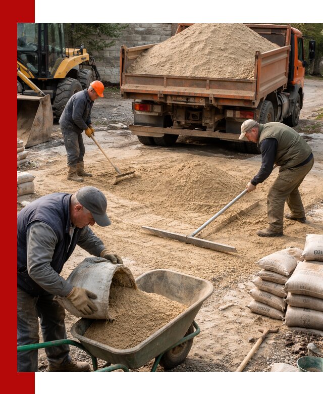 Поставка песка для стяжки в Вязниках с быстрой доставкой