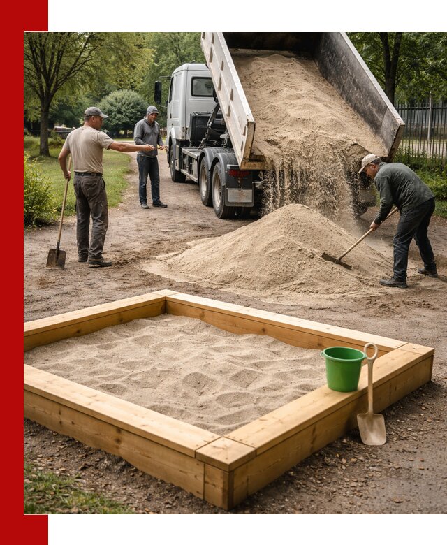Песок для песочницы с доставкой в Вязниках недорого и чистый