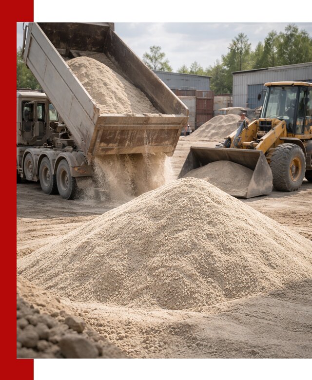 Кварцевый песок с доставкой в Вязниках для строительных работ