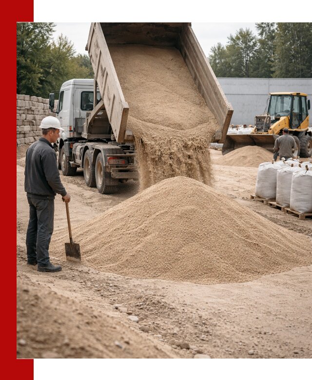 Кварцевый песок фракция 0–3 мм с доставкой в Вязниках
