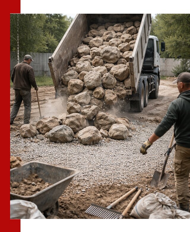 Доставка и укладка булыжника в Вязниках