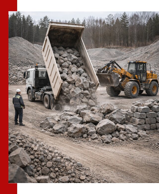 Доставка и продажа бутового гранитного камня в Вязниках