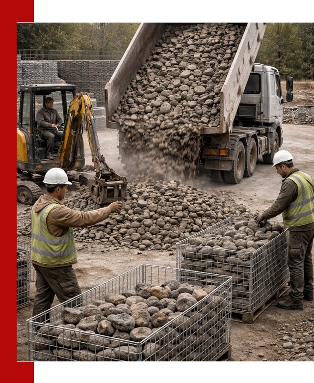 Камень для габионов фракция 100–201 в Вязниках