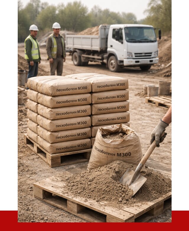 Пескобетон М300 в Вязниках с доставкой от 4968 р. за куб | ПРОНЕРУДВзн