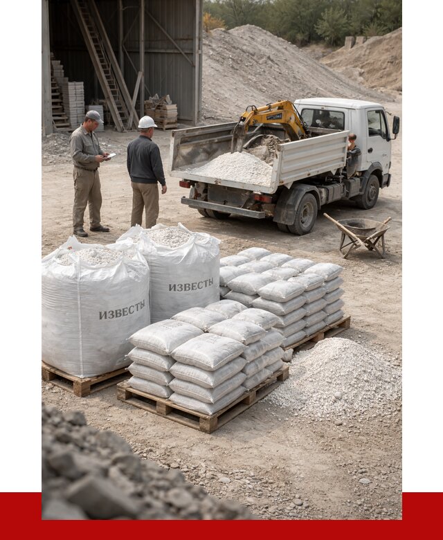 Известь строительная в Вязниках с доставкой от 4487 р. | ПРОНЕРУДВзн