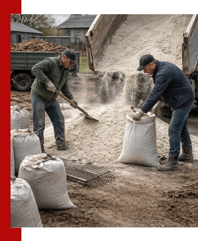 Доставка извести пушонки в Вязниках оптом и мелким оптом