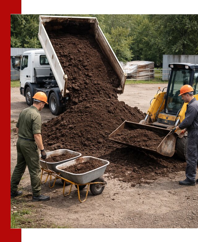 Доставка торфо-земляной смеси в Вязниках для огорода и ландшафта