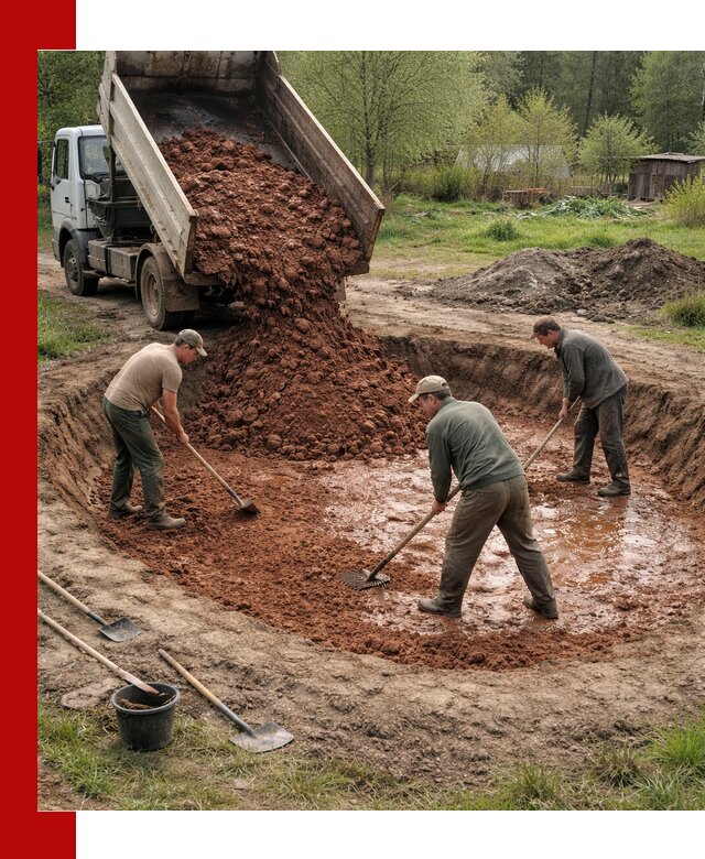 Купить качественную глину для пруда в Вязниках