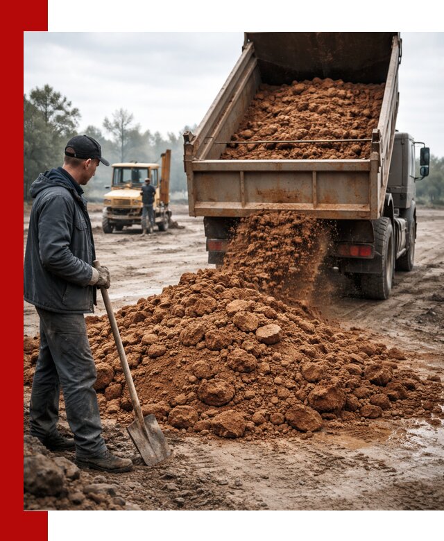 Глина для засыпки в Вязниках с доставкой самосвалами