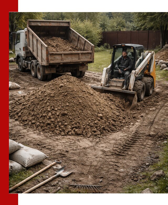 Суглинок для планировки участков в Вязниках с доставкой и выгрузкой