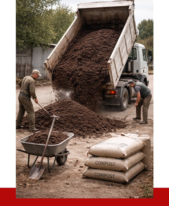 Купить компост в Вязниках от 4487 р. за куб с доставкой | ПРОНЕРУДВзн