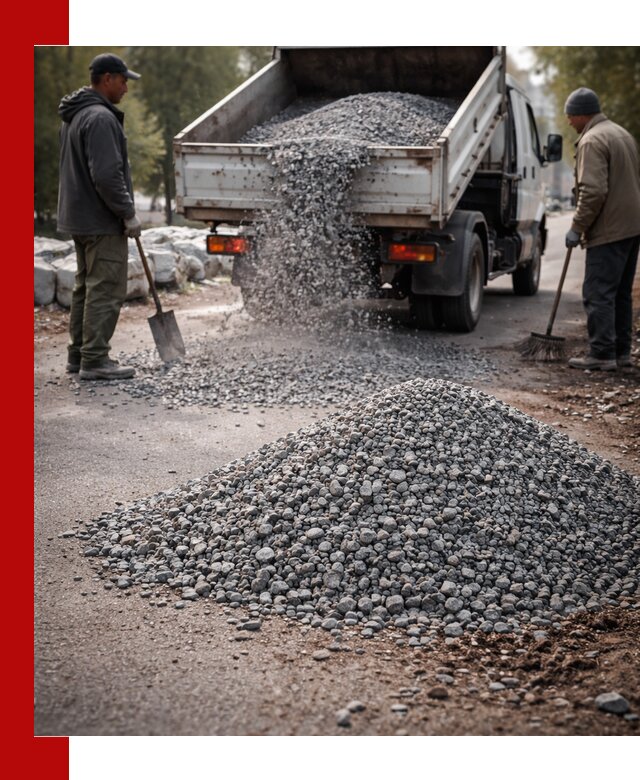 Гранитная крошка для посыпки дорог и тротуаров в Вязниках