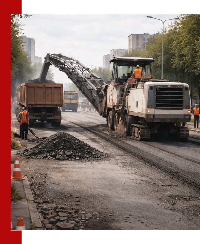 Фрезерованный асфальт в Вязниках — удаление и вывоз старого покрытия