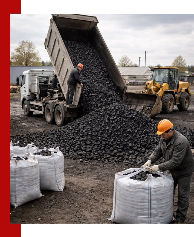 Доставка каменного угля в Вязниках оптом и в розницу