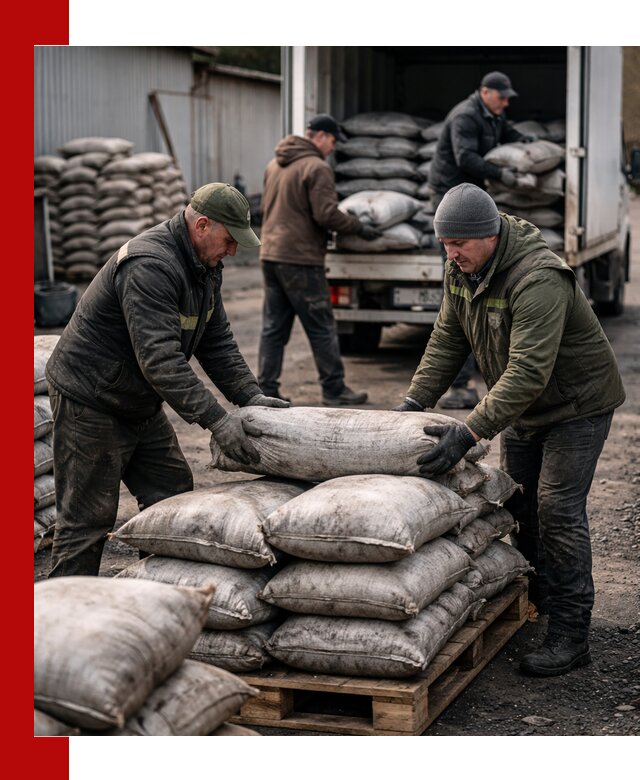 Доставка угля в мешках по выгодным ценам в Вязниках