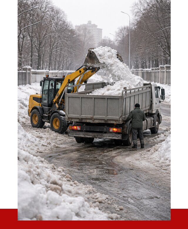 Вывоз снега с погрузкой в Вязниках от 3739 р. ПРОНЕРУДВзн